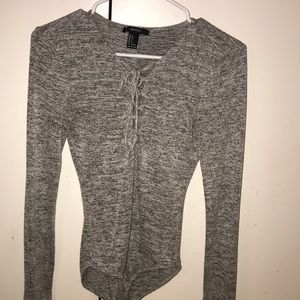 Heather grey bodysuit